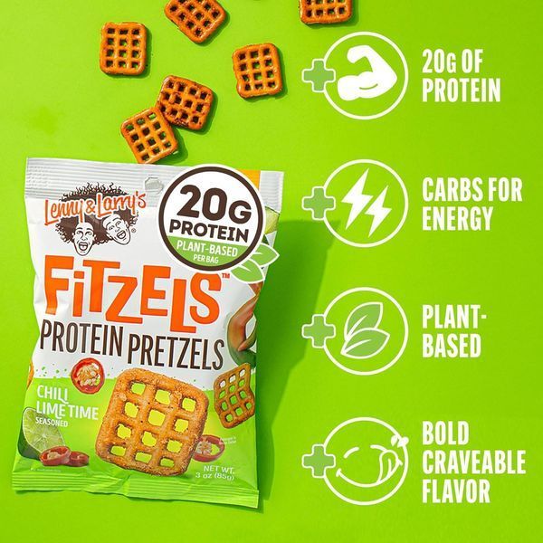 Снеки Lenny and Larry's Fitzels Protein Pretzels Chilli Lime Time 85г 10822 фото
