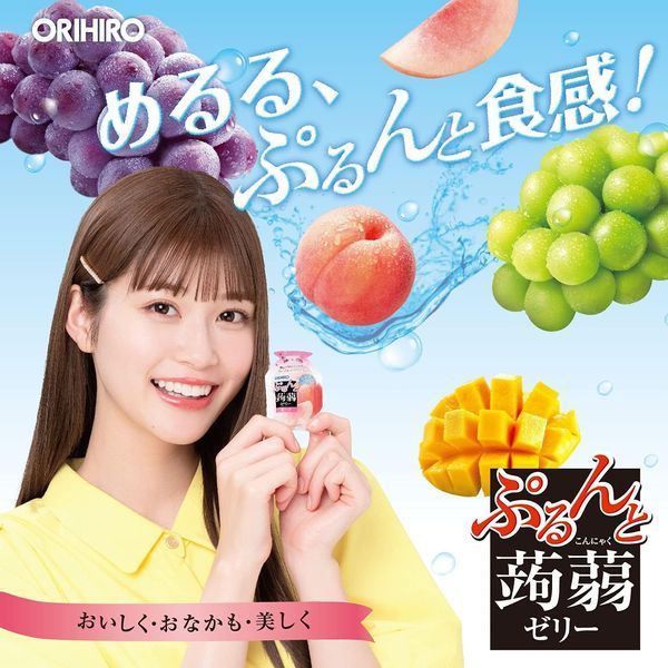 Японская конфета жидкое желе Orihiro Purunto Konnyaku Jelly Pouch 24шт 8028 фото