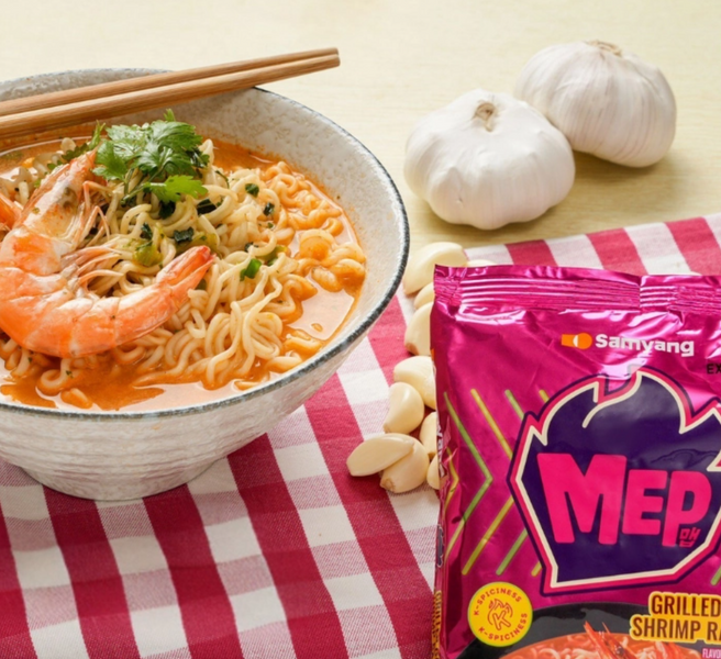 Суп рамен Samyang MEP Grilled Garlic Shrimp Ramyeon 80г 8671 фото