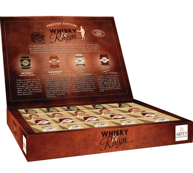 Шоколадні цукерки з алкоголем Abtey Edition Whisky & Rhum 200г 9636 фото