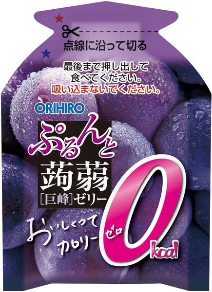 Японская конфета жидкое желе Orihiro Konjac Jelly Pouch White Peach Grape 12шт 8029 фото