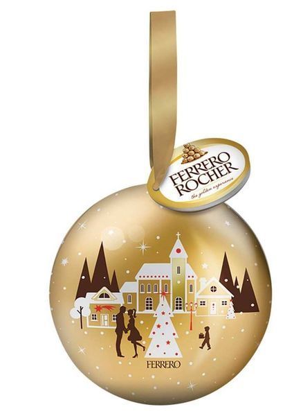 Кулька на ялинку з цукерками Ferrero Rocher Boule No&euml;l 37г 7655 фото
