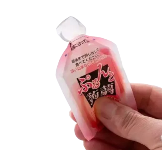 Японская конфета жидкое желе Orihiro Konjac Jelly Pouch White Peach Grape 12шт 8029 фото