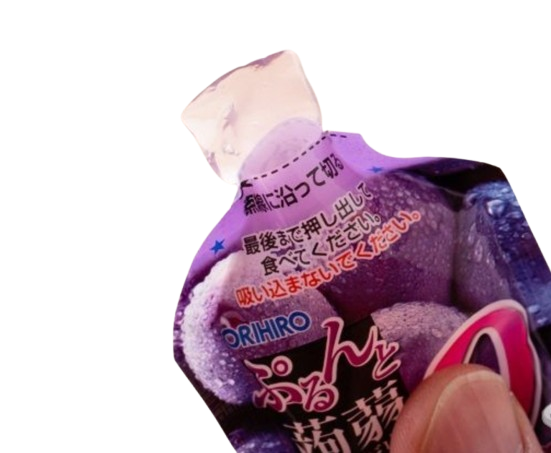 Японская конфета жидкое желе Orihiro Konjac Jelly Pouch White Peach Grape 12шт 8029 фото