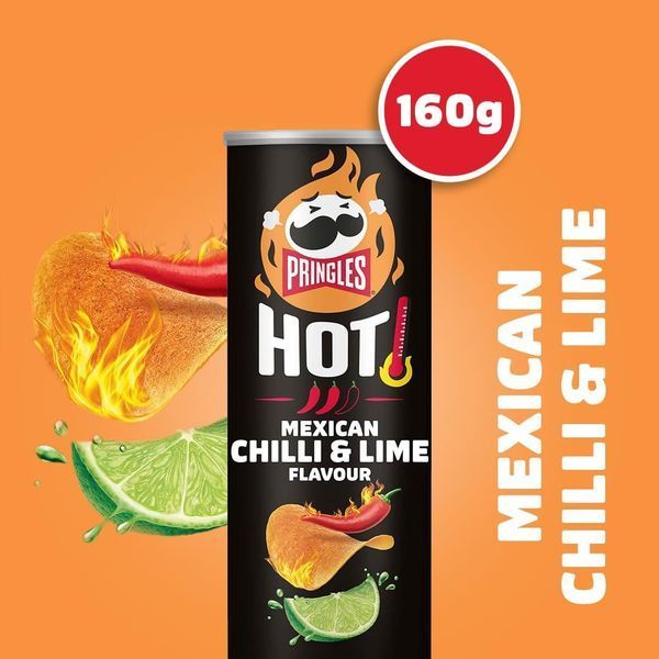 Чипсы Pringles HOT Mexican Chilli Lime Flavour 160г 6077 фото