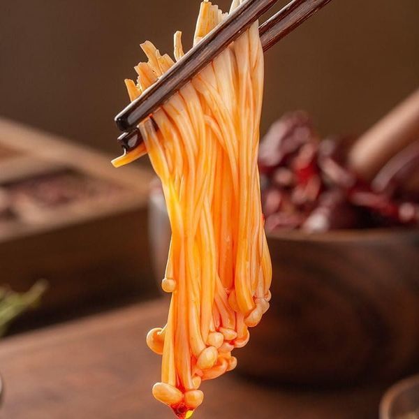 Снеки мариновані гриби енокі Xiro Wei Zi Food Enoki зі смаком кунжутної пасти 12г 10770 фото