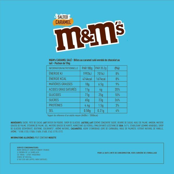 Драже M&M's Salted Caramel Milk Chocolate Bag 176г 8374 фото