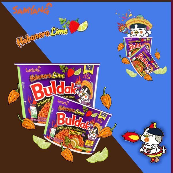 Локшина швидкого приготування Samyang Buldak Ramen Habanero Lime Bowl 110г 7903 фото