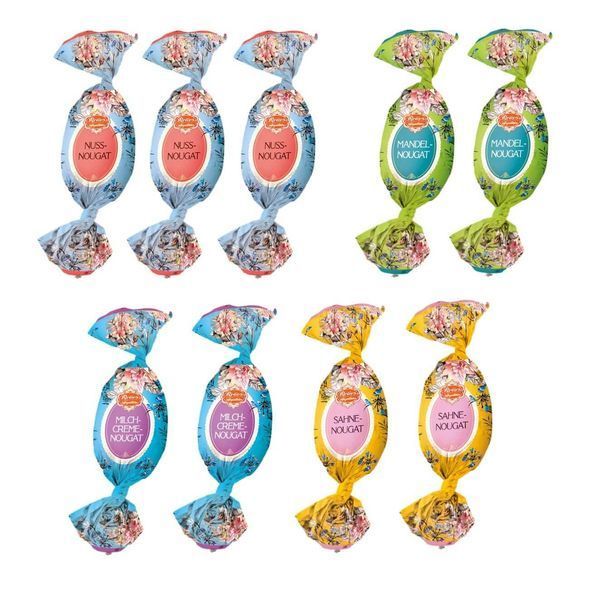 Шоколадные яйца Reber Spezialit&auml;ten Nougat Eier из молочного шоколада 9 шт. (180 г.) 8424 фото