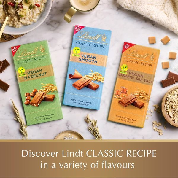 Веганский шоколад Lindt Classic Vegan Milk Chocolate Bar 100г 9682 фото