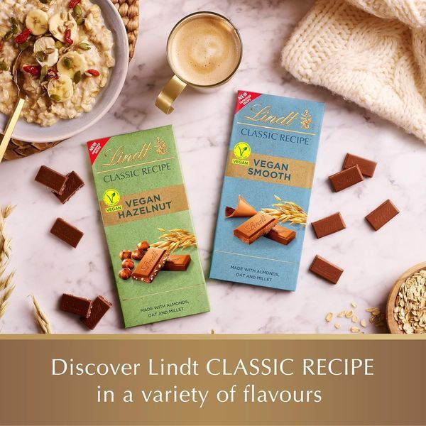 Веганский шоколад Lindt Classic Vegan Milk Chocolate Bar 100г 9682 фото