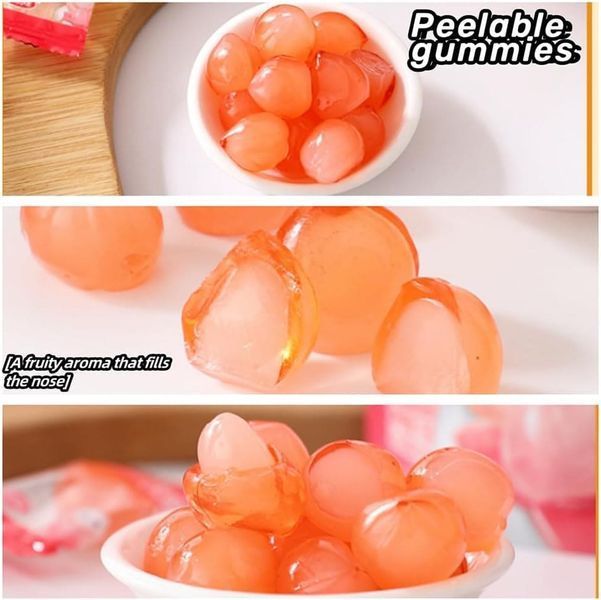 Жевательные конфеты 3D Bobo Peelable Fudge White Peach 75г 11735 фото