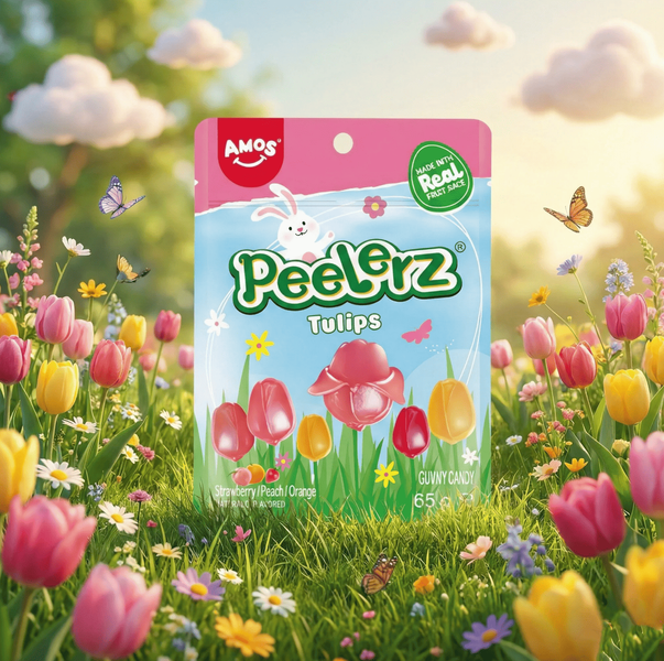 Желейні цукерки Amos Peelerz Gummy Tulips 65г 10670 фото