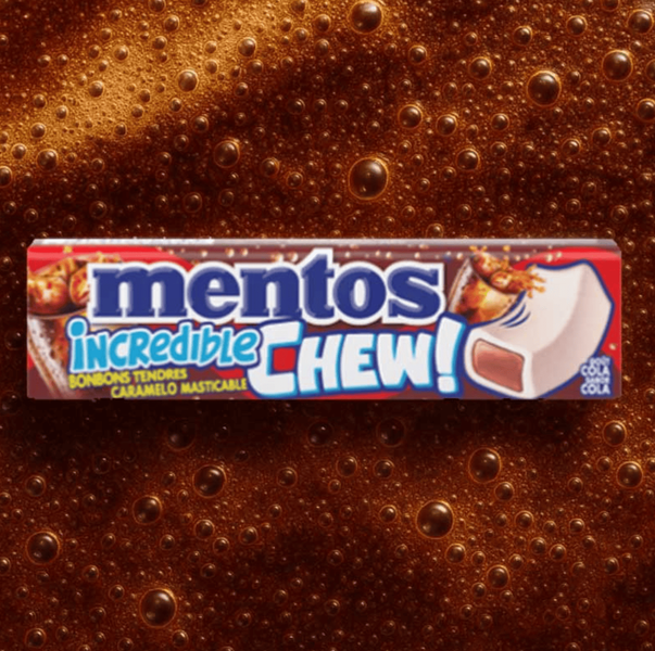 Жувальні цукерки Mentos Incredible Chew Cola Flavour 45г 11985 фото