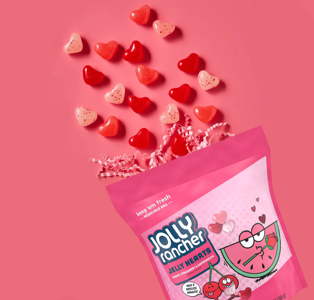 Желейные конфеты Jolly Rancher Assorted Fruit Jelly Hearts Valentine's Day Candy 368г 10276 фото