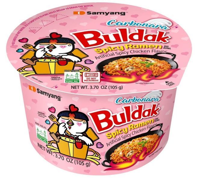 Лапша Samyang Buldak Creamy Carbonara Ramen Big Bowl 120 г 9777 фото