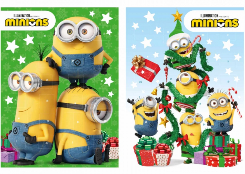 Рождественский адвент календарь с шоколадом Minions Green Advent Calendar 75г 7605 фото