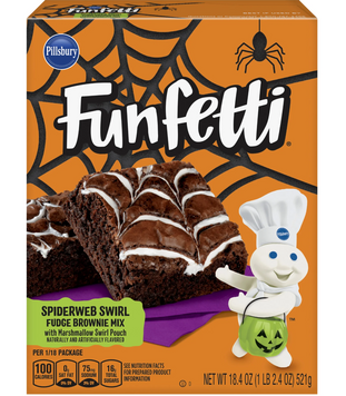 Суміш для приготування брауні Funfetti Spiderweb Swirl Fudge Brownie Mix 521г 9392 фото