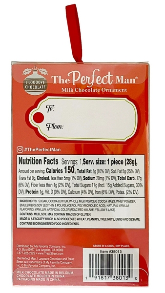 Шоколадная фигурка Санта The Perfect Man Milk Chocolate Ornament Bar 28 г 7904 фото