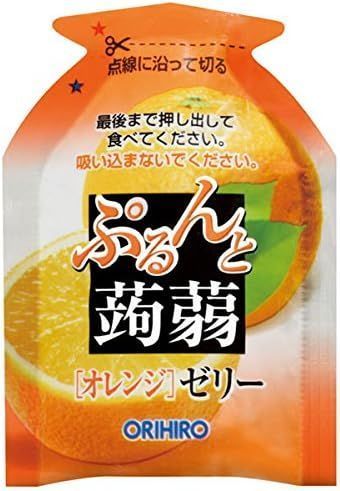 Японская конфета жидкое желе Orihiro Plantdew Konnyaku Jelly Pouch Muscat And Orange 12шт 8030 фото