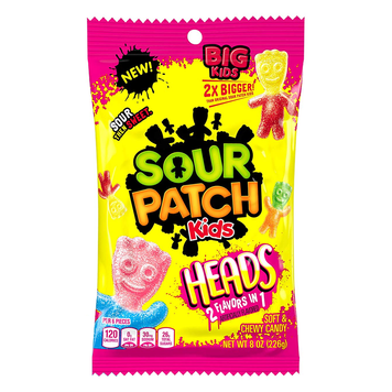 Желейки Sour Patch Kids Big Heads Candy 226g 2152 фото