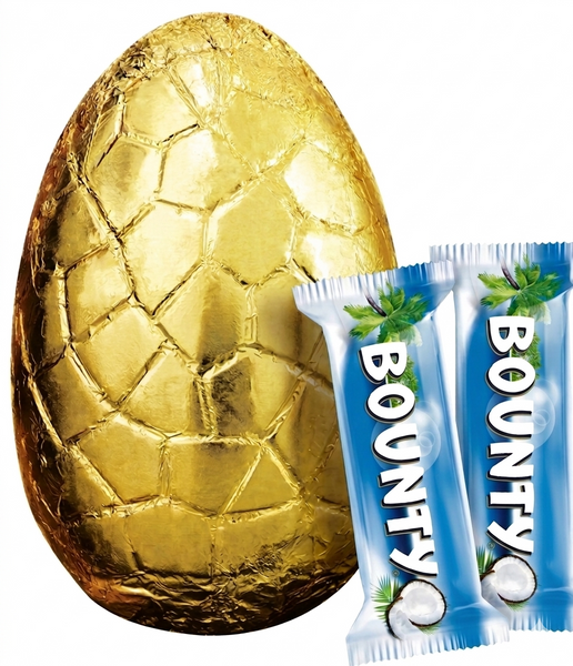 Шоколадное яйцо с батончиками Bounty Milk Chocolate Large Easter Egg 177г 2710 фото
