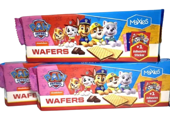 Вафлі Maxies Paw Patrol Щенячий Патруль із шоколадною начинкою 150г 8329 фото