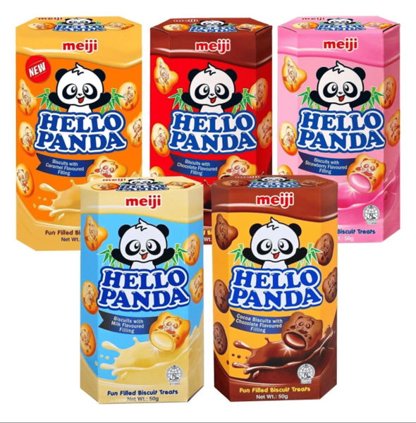 Шоколадное печенье Meiji Hello Panda Cookies Cream 42г 9091 фото