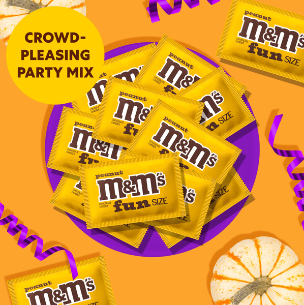 Драже M&M's Fun Size Peanut Milk Chocolate Halloween Candy 208г 11986 фото