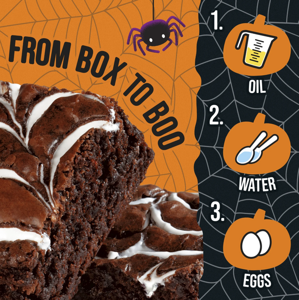 Суміш для приготування брауні Funfetti Spiderweb Swirl Fudge Brownie Mix 521г 9392 фото