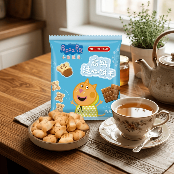 Печиво з кальцієм Yizhi Biscuit Peppa Pig Chocolate Flavor 1шт 11123 фото