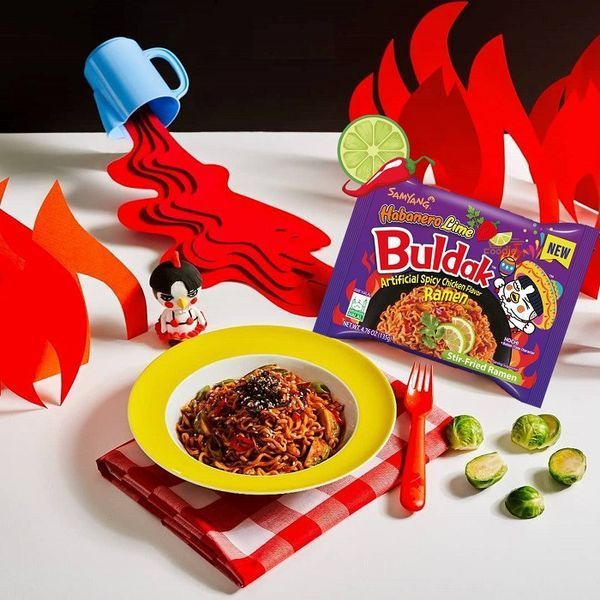 Лапша быстрого приготовления Samyang Buldak Habanero Lime Flavour Instant Noodles 135г 6740 фото