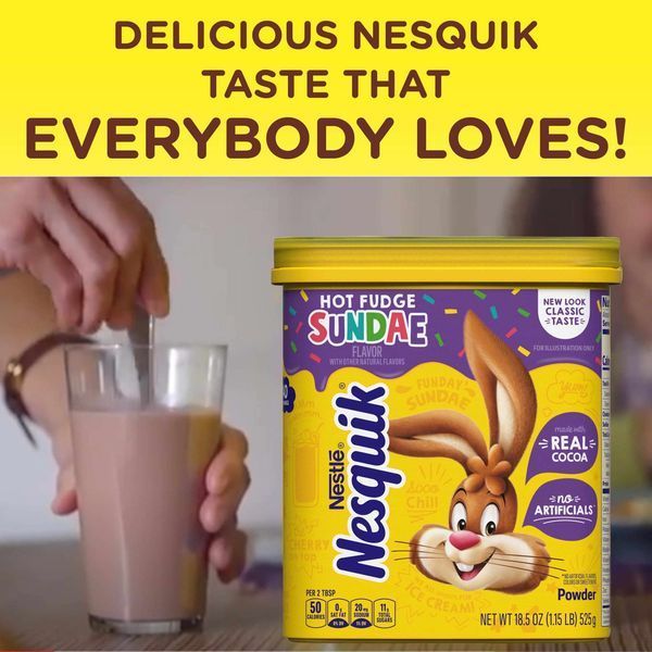 Какао Nestle Nesquik Hot Fudge Sundae Powder Mix 525g 5255 фото