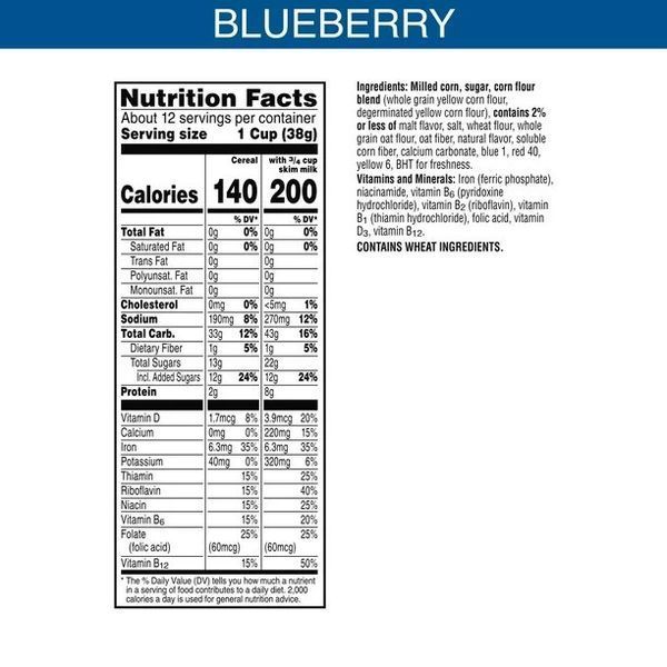 Пластівці Kellogg's Frosted Flakes Original with Blueberry Flavored Blue Moons Cold Breakfast Cereal 462g 4817 фото
