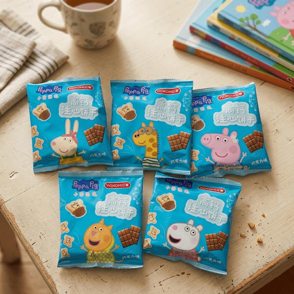 Печиво з кальцієм Yizhi Biscuit Peppa Pig Chocolate Flavor 1шт 11123 фото