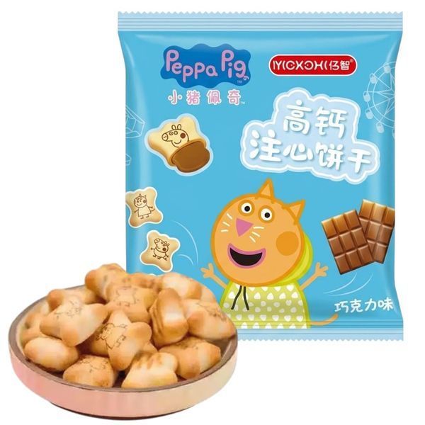 Печиво з кальцієм Yizhi Biscuit Peppa Pig Chocolate Flavor 1шт 11123 фото