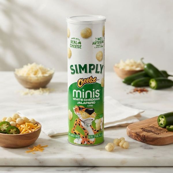 Сирні кульки Simply Cheetos Mini White Cheddar Jalapeno 102.7г 11936 фото