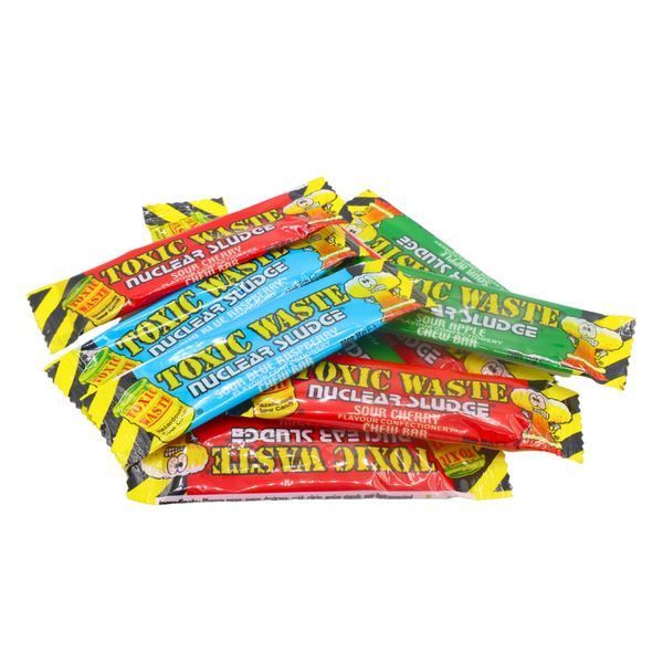 Жевательные конфеты Toxic Waste Nuclear Sludge Mini Chew Bars Bag 80г 8375 фото