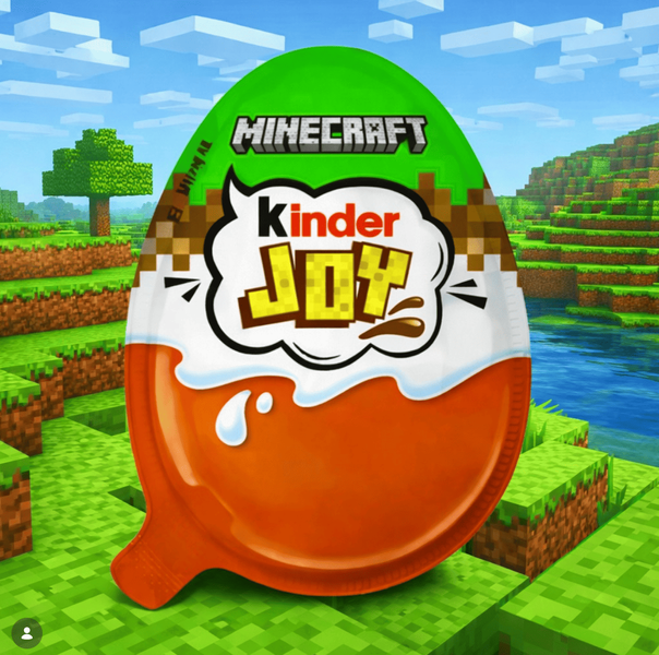 Шоколадні яйця Kinder Joy Minecraft 24шт &times; 20г 10327 фото