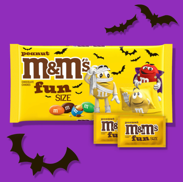 Драже M&M's Fun Size Peanut Milk Chocolate Halloween Candy 208г 11986 фото