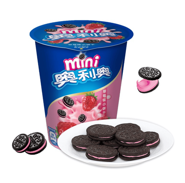 Печенье Oreo Mini Biscuit Strawberry 55г 10471 фото