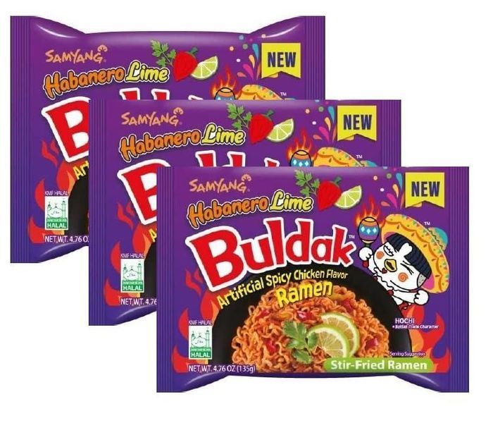Лапша быстрого приготовления Samyang Buldak Habanero Lime Flavour Instant Noodles 135г 6740 фото