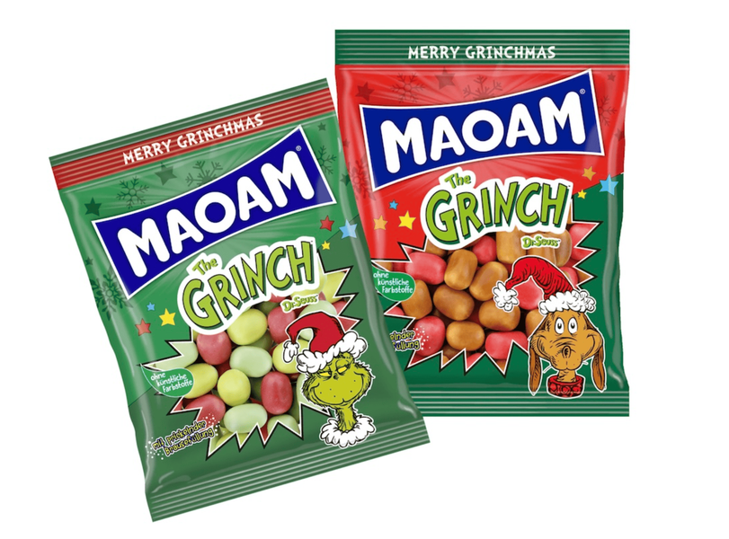 Жувальні цукерки Maoam The Grinch Merry Christmas Candy 175г 10027 фото