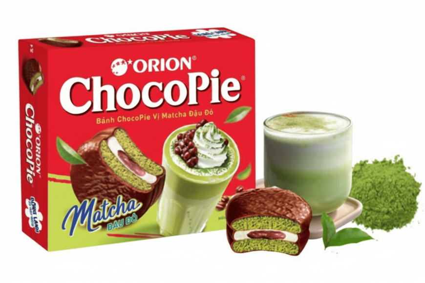 Печенье Orion ChocoPie Matcha Redbean 12шт х 30г 10127 фото