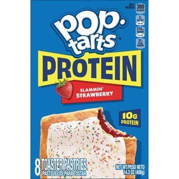 Тосты Pop-Tarts Protein Toaster Pastries Slammin' Strawberry 408г 11688 фото