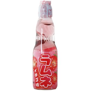 Японская газировка с шариком Ramune Strawberry 200ml 1358 фото