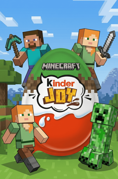 Шоколадные яйца Kinder Joy Minecraft 3шт &times; 20г 10623 фото