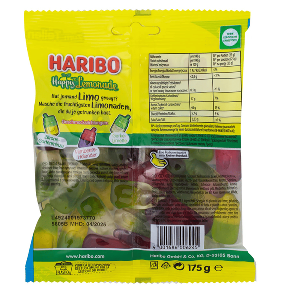 Жевательные конфеты Haribo Happy Lemonade 175г 9142 фото