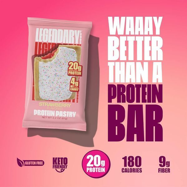 Печиво Legendary Foods Protein Pastry Strawberry 61г 10825 фото
