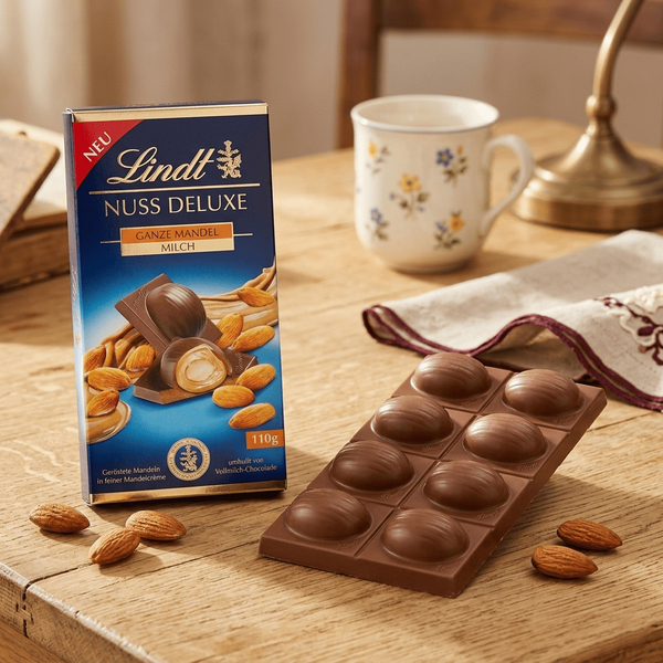 Шоколад Lindt Nuss Deluxe Ganze Mandel Milch 110г 10573 фото